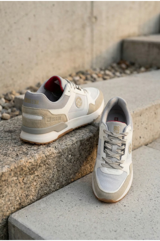 À modalo de tênis para homens com uma plataforma Big Star TT174032 Branco-cor azul