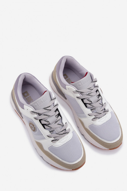 À modalo de tênis para homens com uma plataforma Big Star TT174032 Branco-cor azul