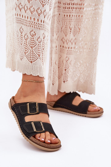 Chinelas femininas profiláticas Inblu AA000068 na cor preta 2
