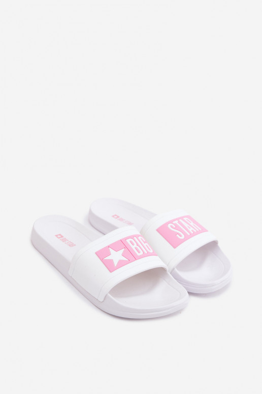 Feminino Chinelos Big Star TT274A005 Branco-cor rosa