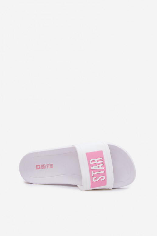 Feminino Chinelos Big Star TT274A005 Branco-cor rosa