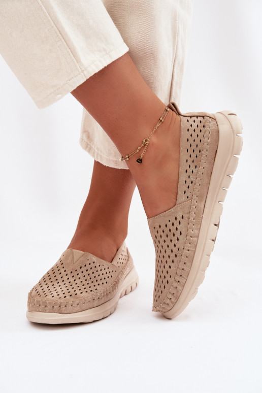 com elementos abertos  mocassins femininos Sergio Leone MK099H cor dourada