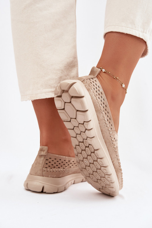 com elementos abertos  mocassins femininos Sergio Leone MK099H cor dourada