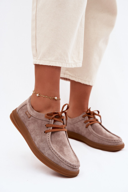 sapatoHabilitadoturalnego de camurçau Vinceza 95391 bege