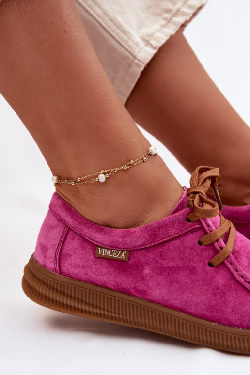 sapatoHabilitadoturalnego de camurçau Vinceza 95391 cor rosa