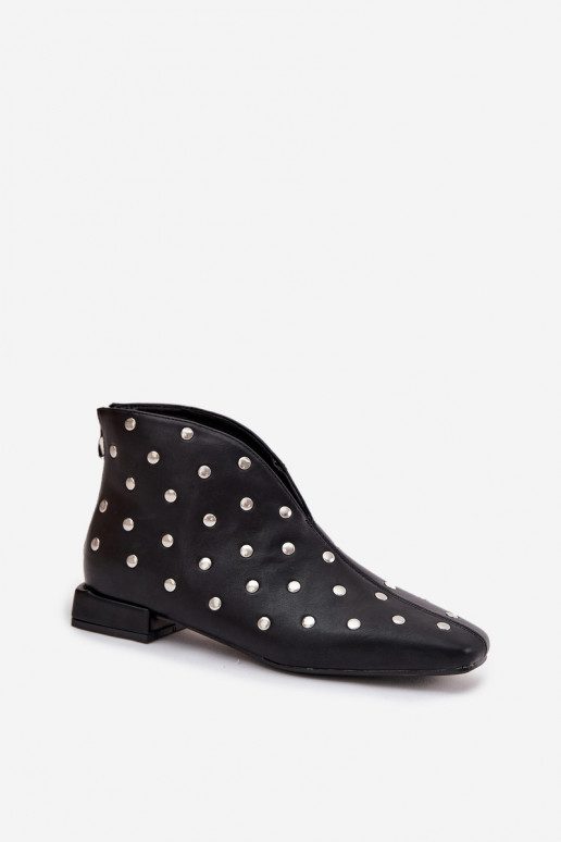 Botas femininas Habilitado Sutilm Obcasie Ze cor pratam Zdobieniem cor preta Rosalind