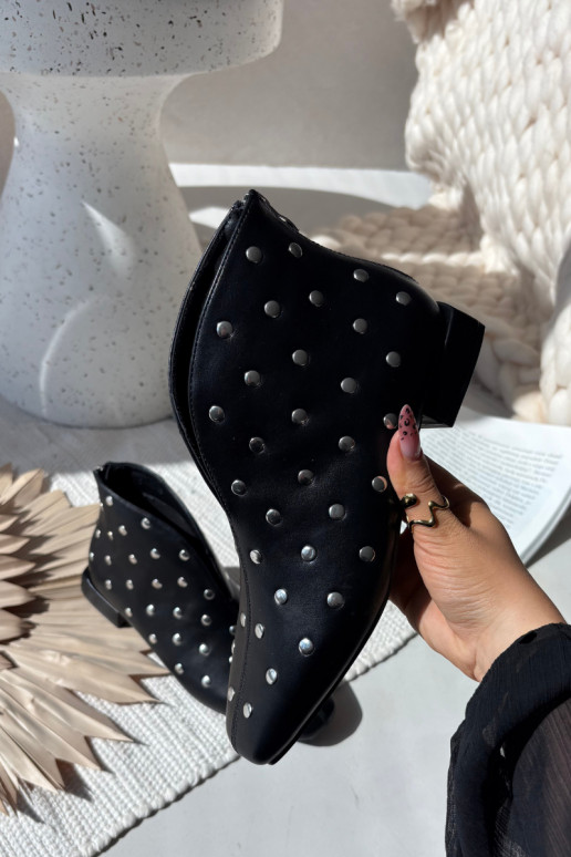 Botas femininas Habilitado Sutilm Obcasie Ze cor pratam Zdobieniem cor preta Rosalind