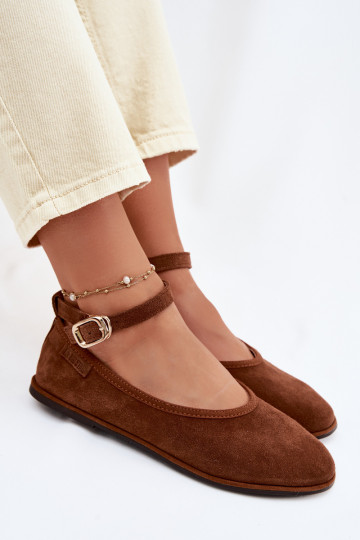 BailarinasHabilitadoturalnego de camurçau Big Star TT274211 cor marrom