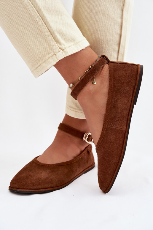 BailarinasHabilitadoturalnego de camurçau Big Star TT274211 cor marrom