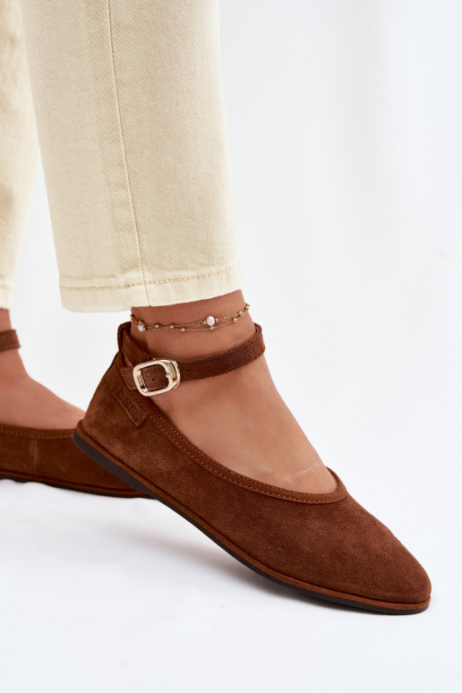 BailarinasHabilitadoturalnego de camurçau Big Star TT274211 cor marrom