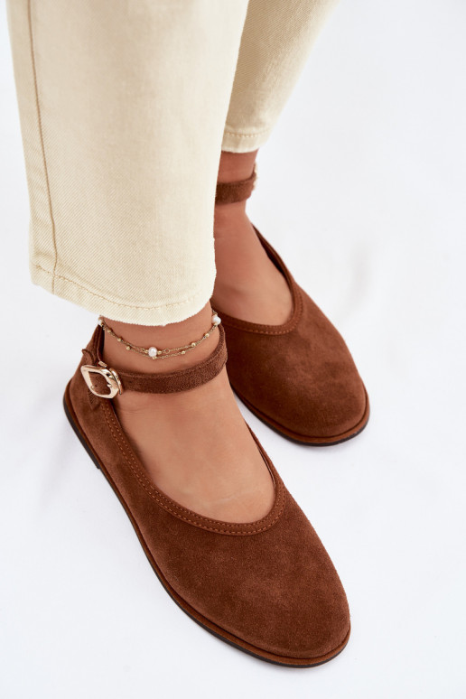 BailarinasHabilitadoturalnego de camurçau Big Star TT274211 cor marrom