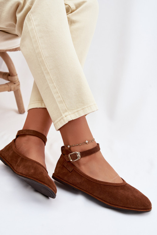 BailarinasHabilitadoturalnego de camurçau Big Star TT274211 cor marrom