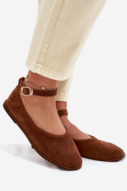 BailarinasHabilitadoturalnego de camurçau Big Star TT274211 cor marrom