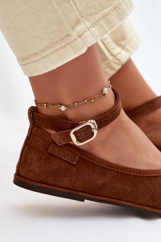 BailarinasHabilitadoturalnego de camurçau Big Star TT274211 cor marrom