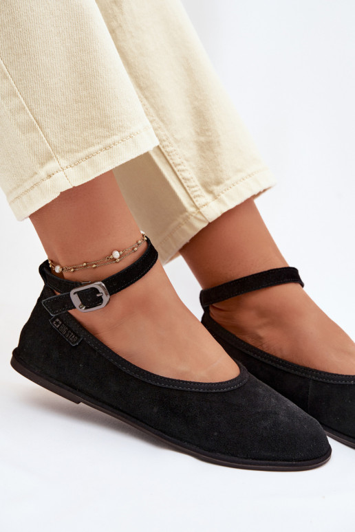 BailarinasHabilitadoturalnego de camurçau Big Star TT274212 cor preta