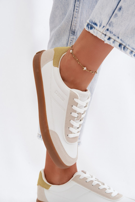 À modalo de tênis Feminino de couro ecológico Big Star TT274310 cor branca