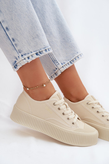 Sapatos de lazer com uma plataforma Big Star TT274271 bege