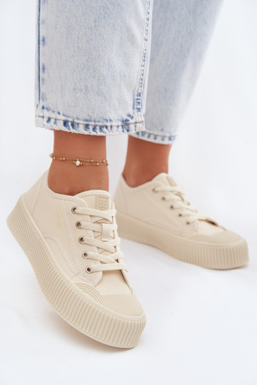 Sapatos de lazer com uma plataforma Big Star TT274271 bege 2