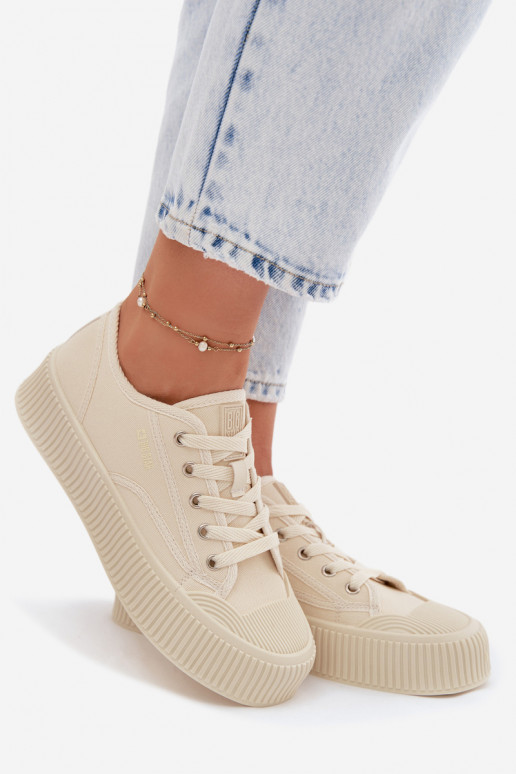 Sapatos de lazer com uma plataforma Big Star TT274271 bege