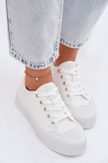 Sapatos de lazer com uma plataforma Big Star TT274269 cor branca