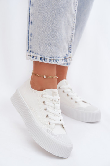 Sapatos de lazer com uma plataforma Big Star TT274269 cor branca 2