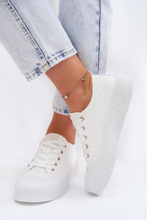 Sapatos de lazer com uma plataforma Big Star TT274269 cor branca