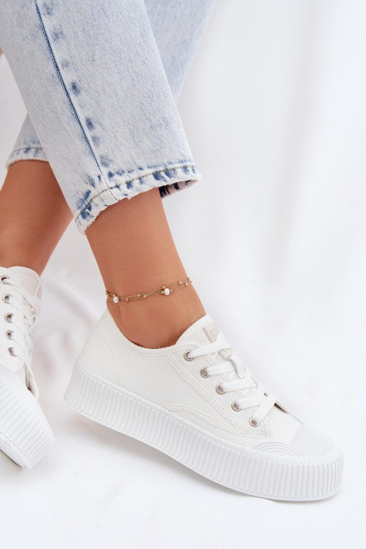 Sapatos de lazer com uma plataforma Big Star TT274269 cor branca
