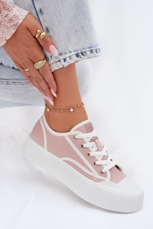 Sapatos de lazer com uma plataforma Big Star TT274270 cor rosa