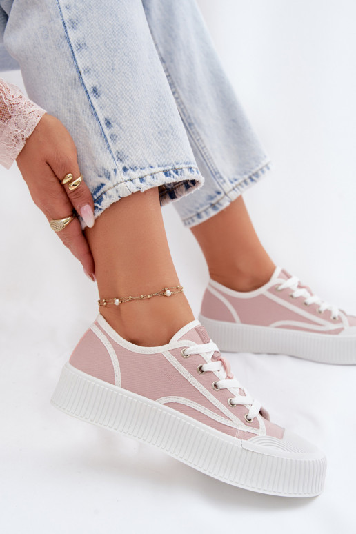 Sapatos de lazer com uma plataforma Big Star TT274270 cor rosa