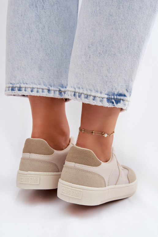 À modalo de tênis Baixo feminino Big Star TT274768 bege