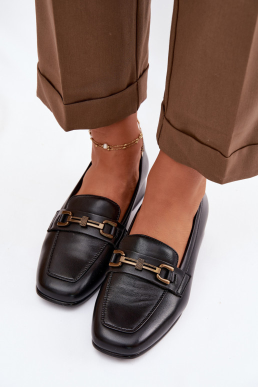 Pele sapato Feminino Klocke com enfeites Vinceza 39978 cor preta