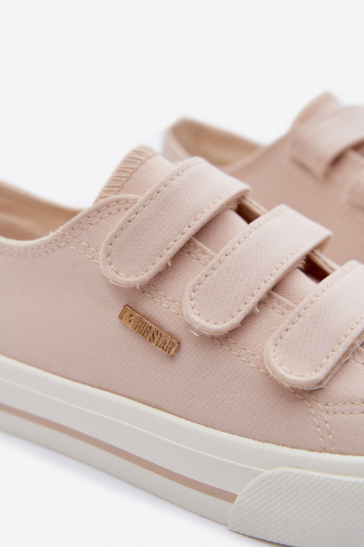 sapatos casuais Infantil com fixadores adesivos Big Star TT374174 bege