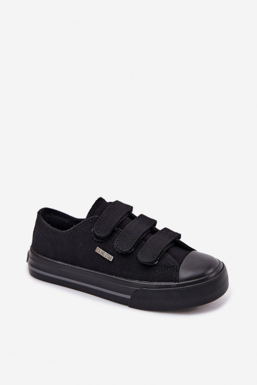 sapatos casuais Infantil com fixadores adesivos Big Star TT374172 cor preta