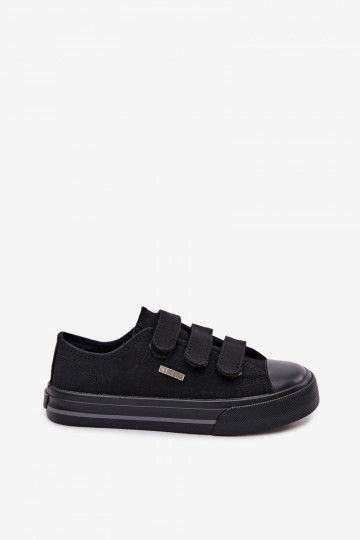 Tênis infantis casuais com fecho adesivo Big Star TT374172 cor preta 2