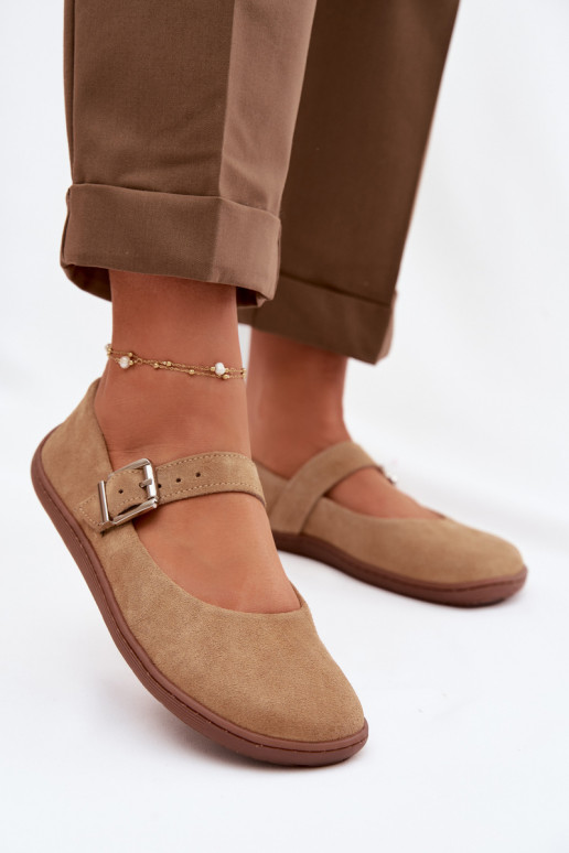 Bailarinas BarefootHabilitadoturalnego de camurçau Zazoo 316 bege