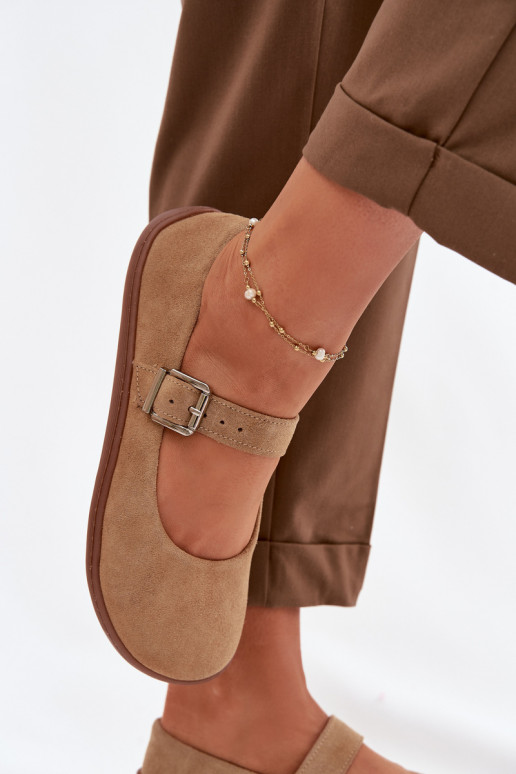 Bailarinas BarefootHabilitadoturalnego de camurçau Zazoo 316 bege