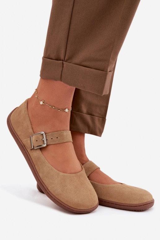 Bailarinas BarefootHabilitadoturalnego de camurçau Zazoo 316 bege