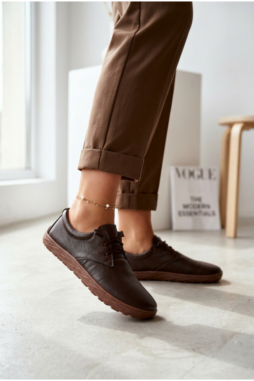 Pele sapato Barefoot Feminino Zazoo 10189 CzekoladoParae