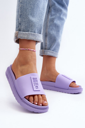 Chinelo feminino Big Star LL274426 cor roxa