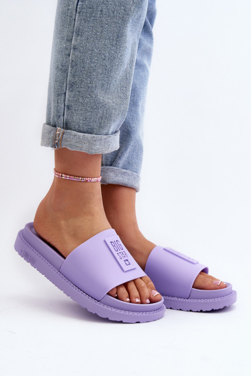 Chinelos femininos Big Star LL274426 Cor violeta