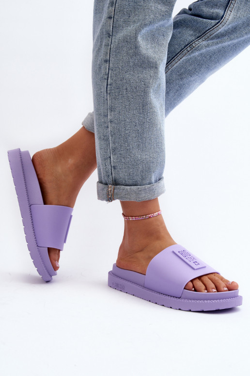 Chinelos femininos Big Star LL274426 Cor violeta