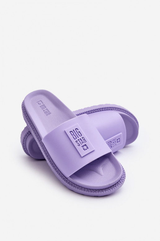 Chinelos femininos Big Star LL274426 Cor violeta