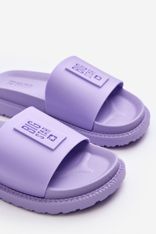 Chinelos femininos Big Star LL274426 Cor violeta