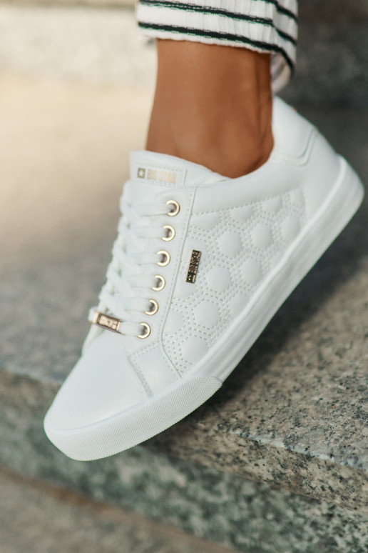 Sapatos de lazer de couro ecológico Big Star RR274322 cor branca