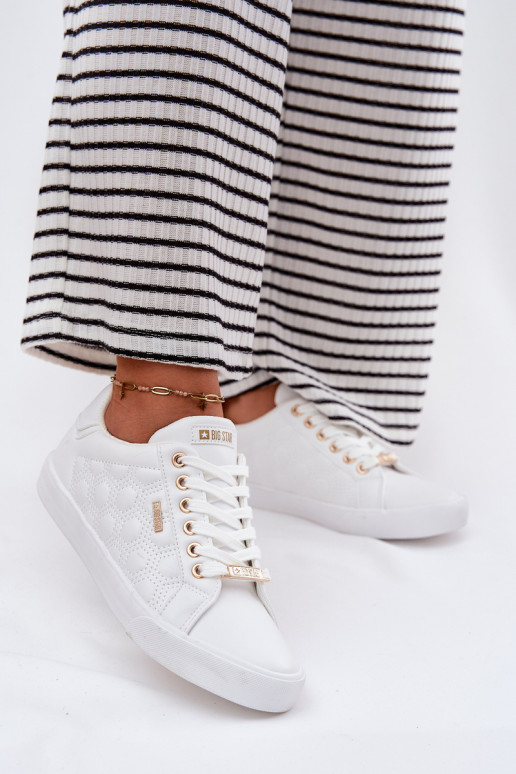 Sapatos de lazer de couro ecológico Big Star RR274322 cor branca