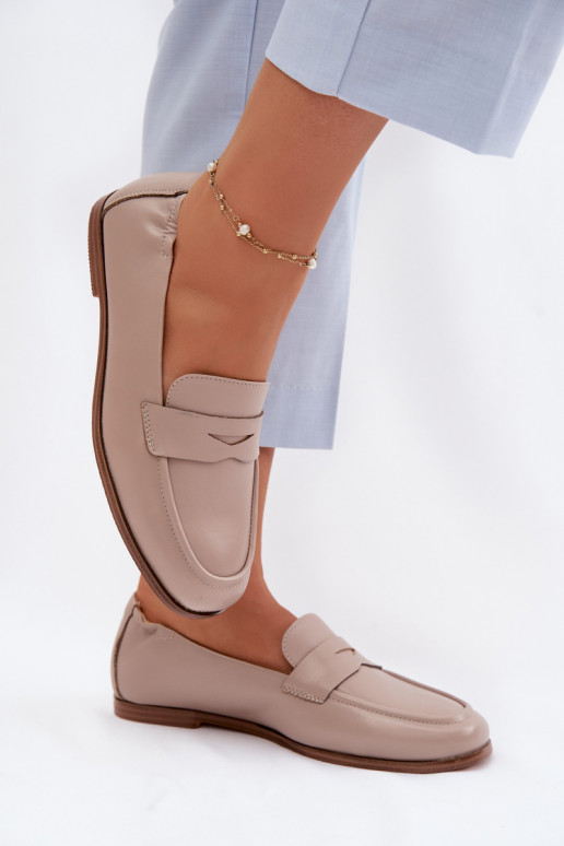 MocassinsHabilitadoturalnej Skóry Vinceza 18121 bege