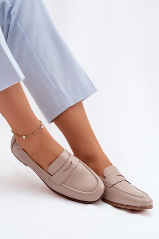 MocassinsHabilitadoturalnej Skóry Vinceza 18121 bege