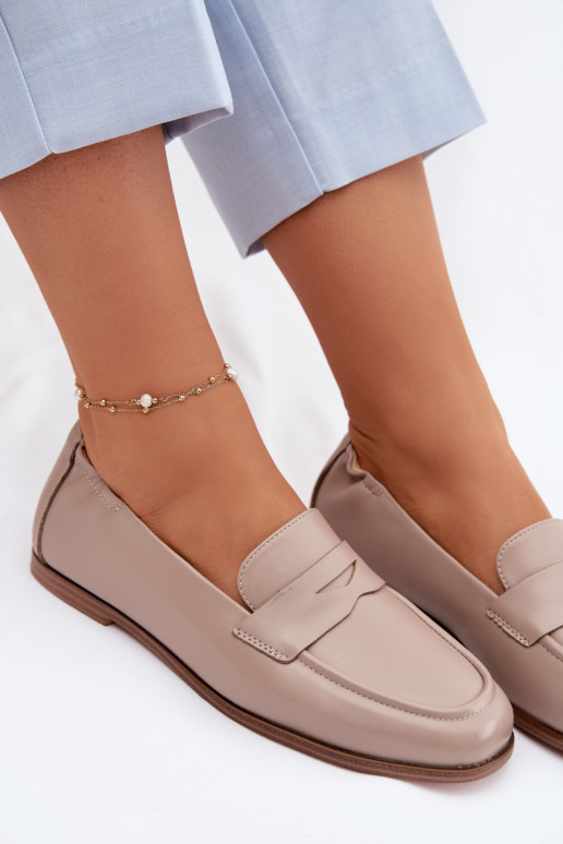 MocassinsHabilitadoturalnej Skóry Vinceza 18121 bege