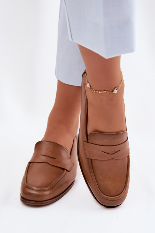 MocassinsHabilitadoturalnej Skóry Vinceza 18121 cor marrom