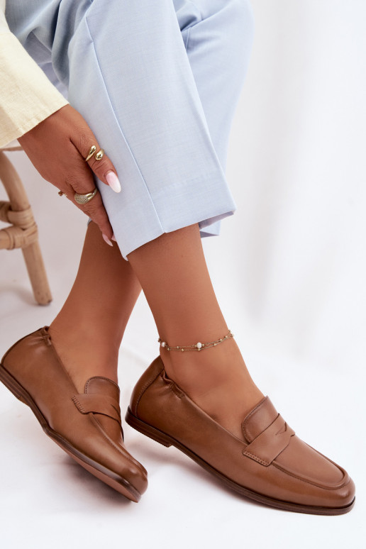 MocassinsHabilitadoturalnej Skóry Vinceza 18121 cor marrom